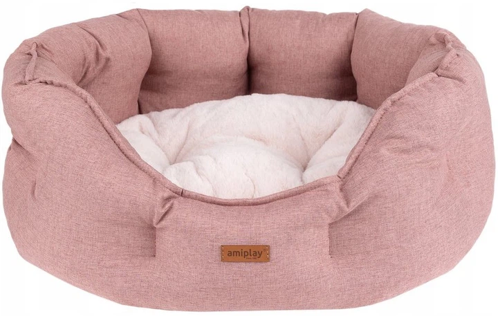 Legowisko dla psów Amiplay Como Colosseum L Różowe (5907563312470) - obraz 1