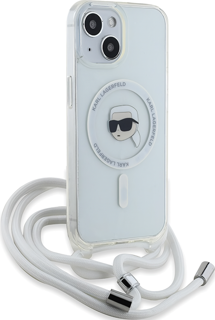 Панель Karl Lagerfeld Crossbody IML Karl Head Magsafe для Apple iPhone 15/14/13 Transparent (KLHMP15SHCKHNT) - зображення 3