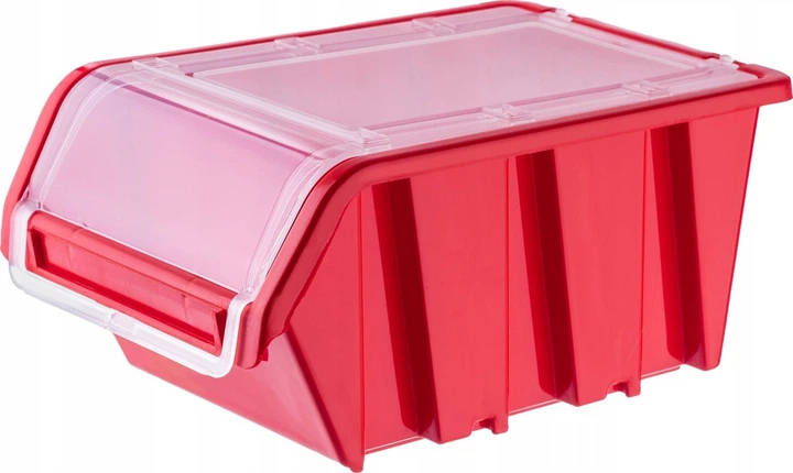 Kuweta warsztatowa z pokrywą Kadax KTR50 490 x 298 x 210 mm Czerwona (5903699456910) - obraz 1