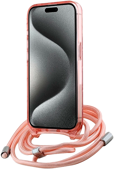 Etui Karl Lagerfeld IML Crossbody Monogram Karl & Choupette Head MagSafe do Apple iPhone 15 Pro Pink (KLHMP15LHCKCKLCP) - obraz 4