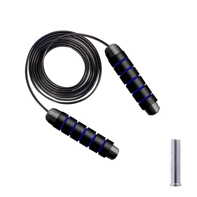 Скакалка швидкісна для кросфіту Cornix Speed Rope Classic з обтяженням XR-0351 Black/Blue - зображення 3