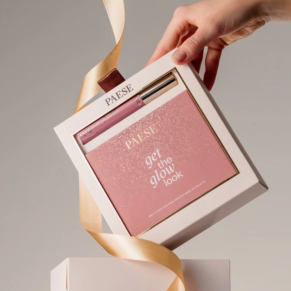 Набір декоративної косметики Paese Double Glow Look Туш для вій з сироваткою Eyegasm Double Чорна 9 мл + Палетка для макіяжу очей та обличчя Get The Glow Look багатозадачна 16 г (5902627629389) - зображення 3
