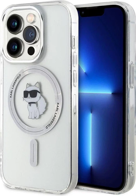 Etui Karl Lagerfeld IML Choupette MagSafe do Apple iPhone 14 Pro Transparent (KLHMP14LHFCCNOT) - obraz 1