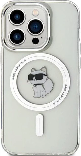 Etui Karl Lagerfeld IML Choupette MagSafe do Apple iPhone 14 Pro Transparent (KLHMP14LHFCCNOT) - obraz 3