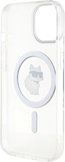 Etui Karl Lagerfeld IML Choupette MagSafe do Apple iPhone 15 Plus / 14 Plus Transparent (KLHMP15MHFCCNOT) - obraz 3