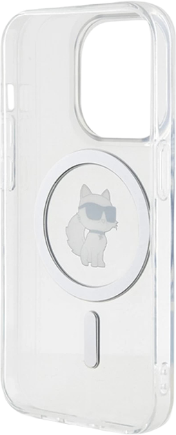 Etui Karl Lagerfeld IML Choupette MagSafe do Apple iPhone 15 Pro Transparent (KLHMP15LHFCCNOT) - obraz 3