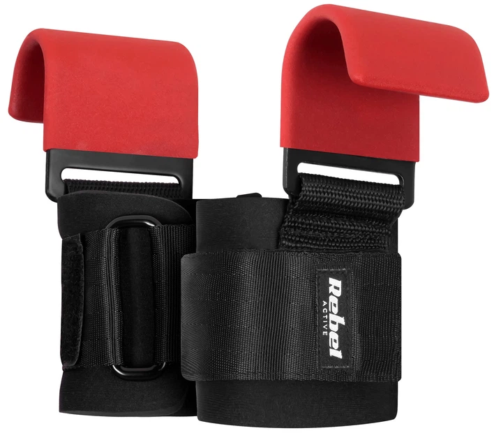 Тренувальні гачки Rebel Active до станової тяги 2 шт RBA-2505 (5901890101943) - зображення 2