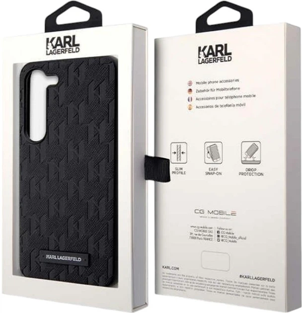 Etui Karl Lagerfeld Saffiano Mono Metal Logo do Samsung Galaxy S24 Plus Black (KLHCS24MSAKLHPK) - obraz 8