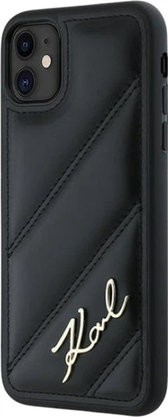 Панель Karl Lagerfeld Diagonal Quilted Script для Apple iPhone 11/Xr Black (KLHCN61PQDSMGK) - зображення 2
