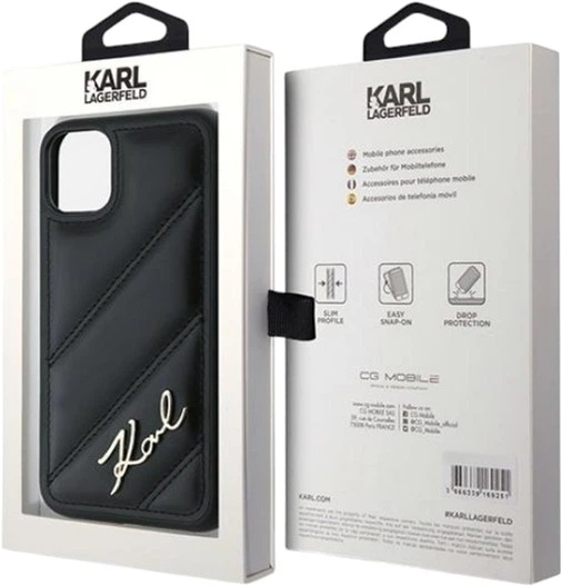 Панель Karl Lagerfeld Diagonal Quilted Script для Apple iPhone 11/Xr Black (KLHCN61PQDSMGK) - зображення 8