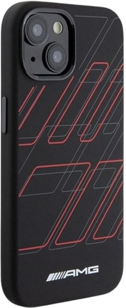 Панель AMG Silicone Large Rhombuses Pattern MagSafe для Apple iPhone 15 Plus/14 Plus Black (AMHMP15M23SSPK) - зображення 4