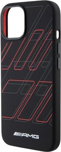 Панель AMG Silicone Large Rhombuses Pattern MagSafe для Apple iPhone 15 Plus/14 Plus Black (AMHMP15M23SSPK) - зображення 6