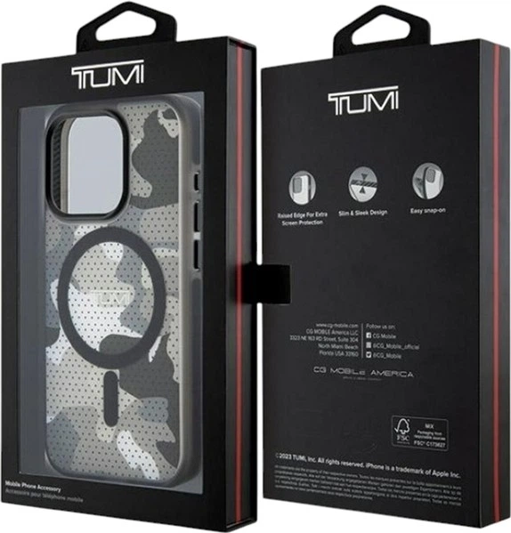 Etui TUMI Frosted Camo Print MagSafe do Apple iPhone 15 Pro Black (TUHMP15LTCAMK) - obraz 8