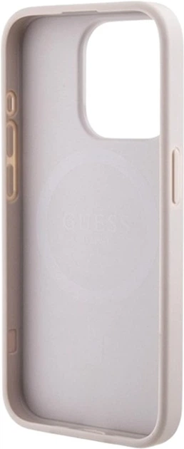 Панель Guess 4G Collection Leather Metal Logo MagSafe для Apple iPhone 15 Pro Max Pink (GUHMP15XG4GFRP) - зображення 7
