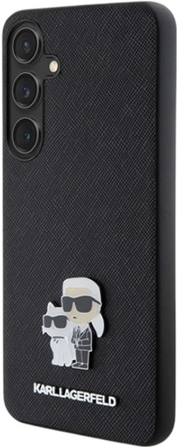Etui Karl Lagerfeld Saffiano Karl&Choupette Metal Pin do Samsung Galaxy S24 Plus Black (KLHCS24MPSAKCMPK) - obraz 2