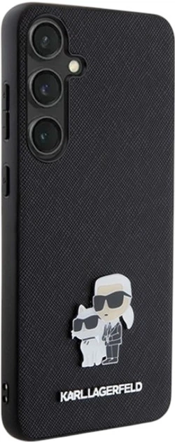Etui Karl Lagerfeld Saffiano Karl&Choupette Metal Pin do Samsung Galaxy S24 Plus Black (KLHCS24MPSAKCMPK) - obraz 4