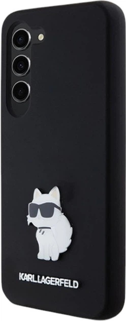 Etui Karl Lagerfeld Silicone Choupette Metal Pin do Samsung Galaxy S23 Black (KLHCS23SSMHCNPK) - obraz 2