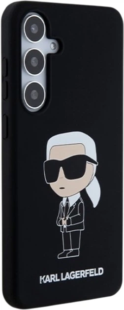 Etui Karl Lagerfeld Silicone Ikonik do Samsung Galaxy S24 Black (KLHCS24SSNIKBCK) - obraz 4