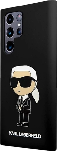 Etui Karl Lagerfeld Silicone Ikonik do Samsung Galaxy S24 Ultra Black (KLHCS24LSNIKBCK) - obraz 2