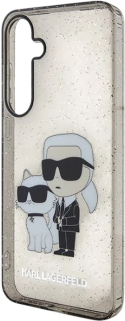 Etui Karl Lagerfeld Glitter Karl&Choupette do Samsung Galaxy S24 Plus Black (KLHCS24MHNKCTGK) - obraz 6