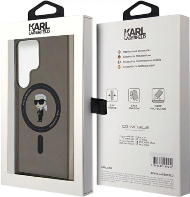 Etui Karl Lagerfeld IML Ikonik MagSafe do Samsung Galaxy S24 Ultra Black (KLHMS24LHFCKNOK) - obraz 8