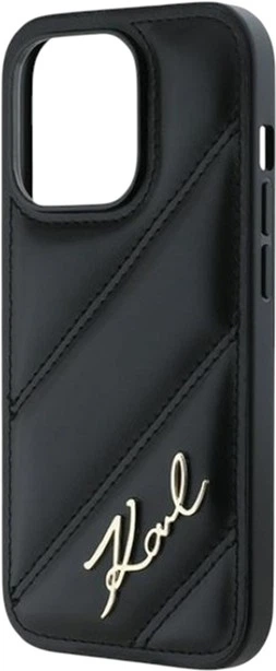 Etui Karl Lagerfeld Diagonal Quilted Script do Apple iPhone 13 Pro Max Black (KLHCP13XPQDSMGK) - obraz 6