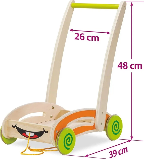 Ходунки дерев'яні Eichhorn з кубиками (4003046018332) - зображення 3