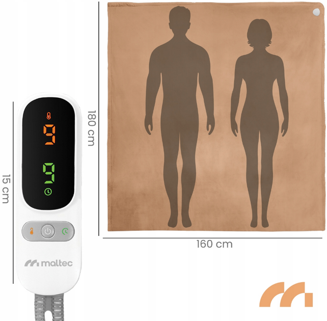Электроодеяло 180x160см MalTec - Фото 6 Электроодеяло 180x160см MalTec - изображение 6