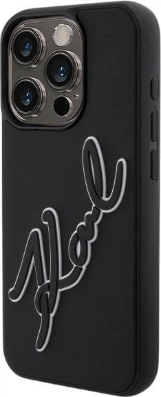 Панель Karl Lagerfeld 3D Rubber Signature для Apple iPhone 15 Pro Max Black (3666339257576) - зображення 2