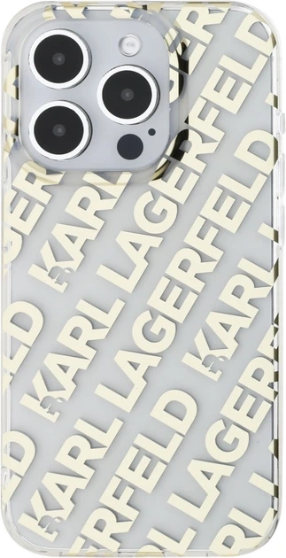 Панель Karl Lagerfeld IML Fullover Logo для Apple iPhone 15 Pro Max Golden (3666339258696) - зображення 3
