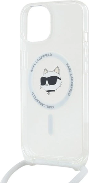 Etui Plecki Karl Lagerfeld IML Choupette Head & Cord Magsafe do Apple iPhone 13/14/15 Transparent (KLHMP13MHCCHNT) - obraz 5