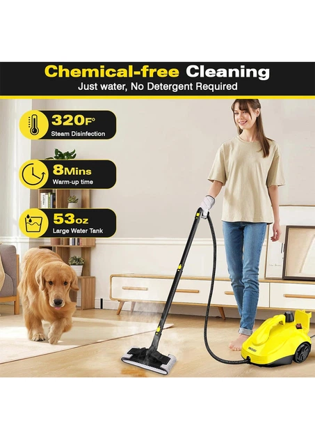 Пароочиститель многофункциональный SW618-D желтый KROQO – фото