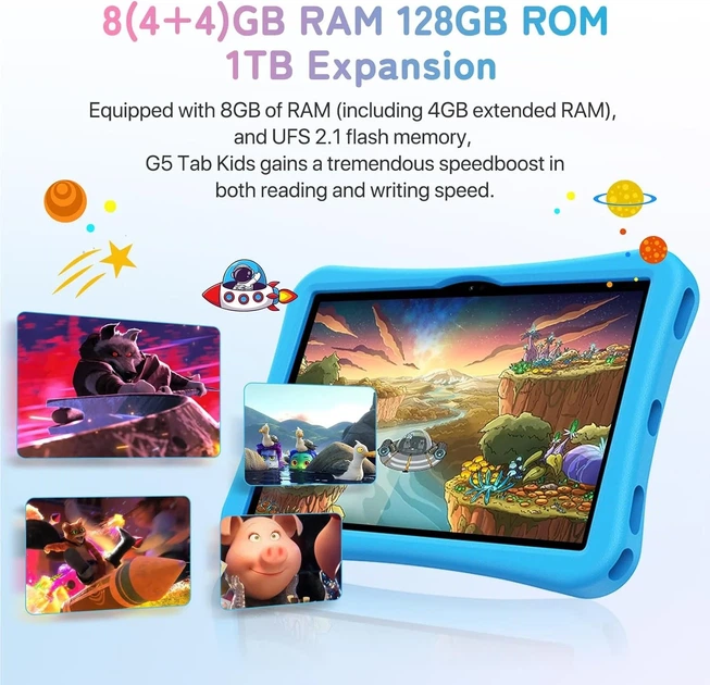 Планшет 10" UMIDIGI G5 (4+4)/128 ГБ 4G 2-SIM 8 ядер Android 13 6000 mAh Cерый Б/В - изображение 4