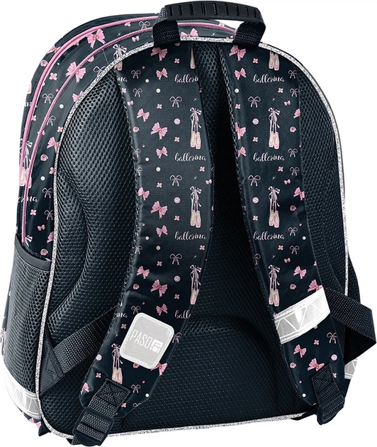 Шкільний рюкзак Paso Baletnica 38 x 29 x 16 см 18 л Чорний з рожевим (5903162133898) - зображення 3
