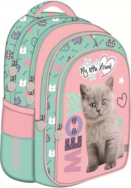 Plecak szkolny St.Majewski My little friend kotek Kitty 40 x 28 x 18 cm 22 l (5903235687068) - obraz 1
