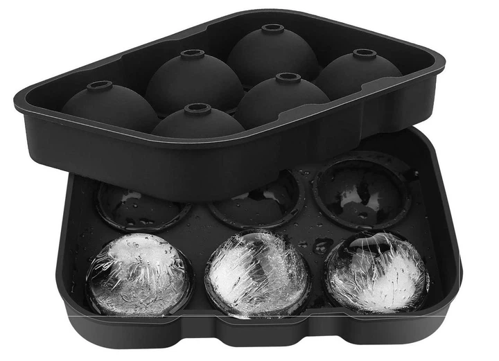 Форма для льда силиконовая Ice Шар 6 ячеек 18,5x12,5x4,6 см Черный (C051355) - Фото 8 Форма для льда силиконовая Ice Шар 6 ячеек 18,5x12,5x4,6 см Черный (C051355) - изображение 8