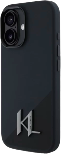 Etui Karl Lagerfeld Shadow Initial MagSafe do Apple iPhone 16 Black (KLHMP16SSCMKMPCK) - obraz 2