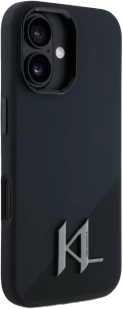 Etui Karl Lagerfeld Shadow Initial MagSafe do Apple iPhone 16 Black (KLHMP16SSCMKMPCK) - obraz 3