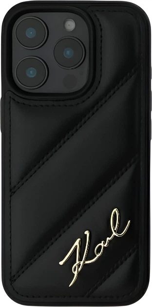 Панель Karl Lagerfeld Quilted Signature для Apple iPhone 16 Pro Max Black (KLHCP16XPQDSMGK) - зображення 2