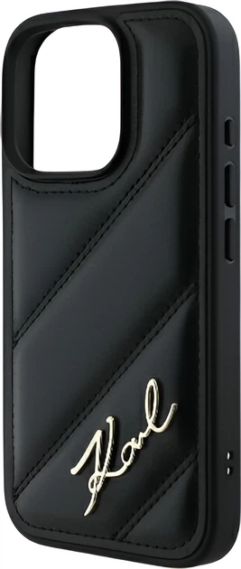 Панель Karl Lagerfeld Quilted Signature для Apple iPhone 16 Pro Max Black (KLHCP16XPQDSMGK) - зображення 5