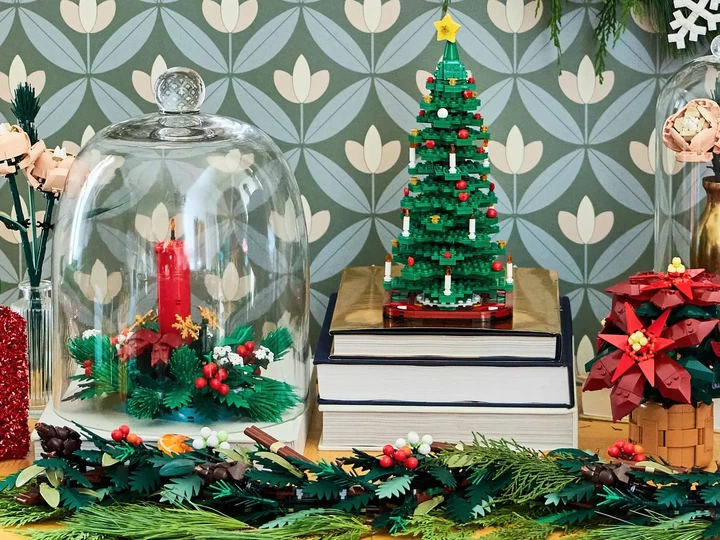 Праздничное украшение со свечой LEGO Декор для рождественского стола (40743) - изображение 8