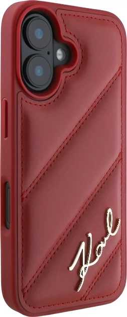 Панель Karl Lagerfeld Quilted Signature для Apple iPhone 16 Red (KLHCP16SPQDSMGR) - зображення 3