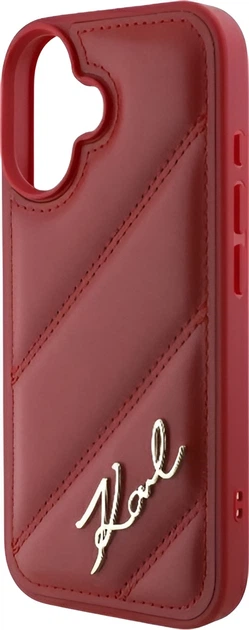 Панель Karl Lagerfeld Quilted Signature для Apple iPhone 16 Red (KLHCP16SPQDSMGR) - зображення 5