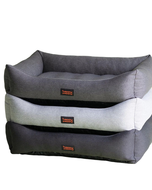 Лежак для собак и котов Happy Peppy Sofa Рогожка 45х30 см Светло-серый - изображение 3