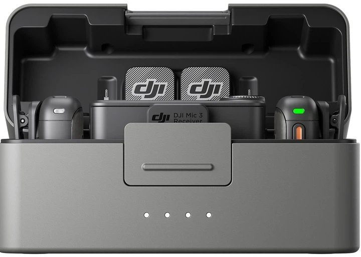 System mikrofonów bezprzewodowych DJI MIC 3 (2 TX + 1 RX + Etui ładujące) (CP.RN.00000480.01) - obraz 1