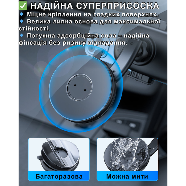 Держатель в машину для телефона зажимной с двумя креплениями на панель в решетку универсальный от 4,7 до 7 дюймов Acefast - изображение 8
