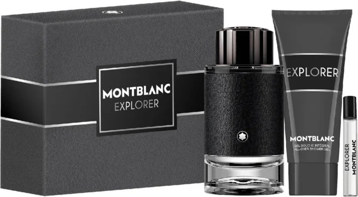 Zestaw dla mężczyzn Montblanc Explorer Woda perfumowana 100 ml + Miniaturka Woda perfumowana 7.5 ml + Żel pod prysznic 100 ml (3386460154932) - obraz 1