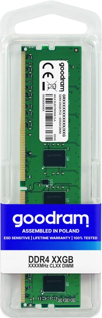 Оперативна пам'ять GoodRam 8GB DDR4 2666MHz (GR2666D464L19S/8G) Б/В - Фото 2 Оперативна пам'ять GoodRam 8GB DDR4 2666MHz (GR2666D464L19S/8G) Б/В - изображение 2