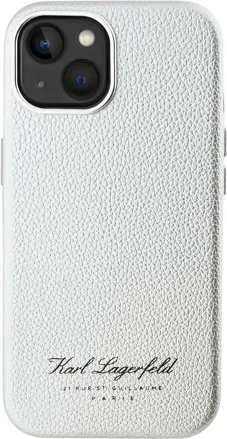 Etui plecki Karl Lagerfeld Grained PU Hotel RSG do Apple iPhone 15 Grey (57983120336) - obraz 2
