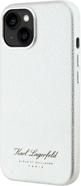 Etui plecki Karl Lagerfeld Grained PU Hotel RSG do Apple iPhone 15 Grey (57983120336) - obraz 3